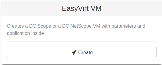 EasyVirt deployment card in Xen Orchestra