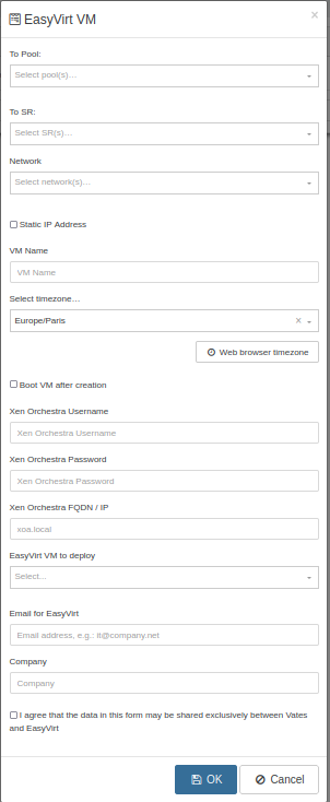 DC Scope creation form in Xen Orchestra
