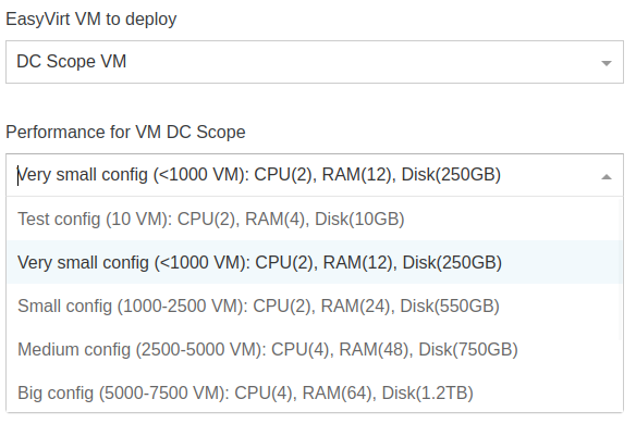 DC Scope config in Xen Orchestra