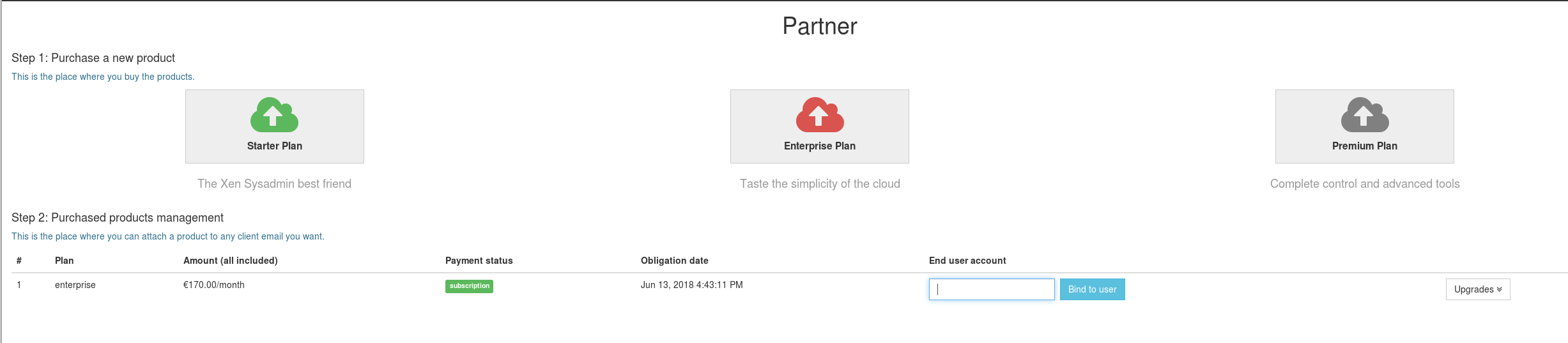 Partner interface