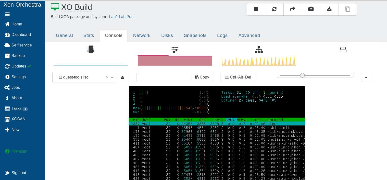 VM advanced options