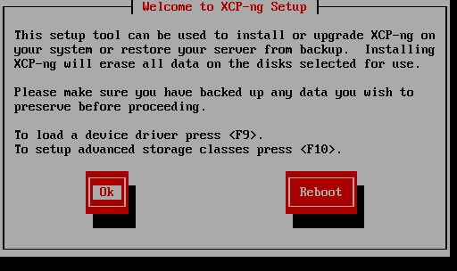 Welcome screen