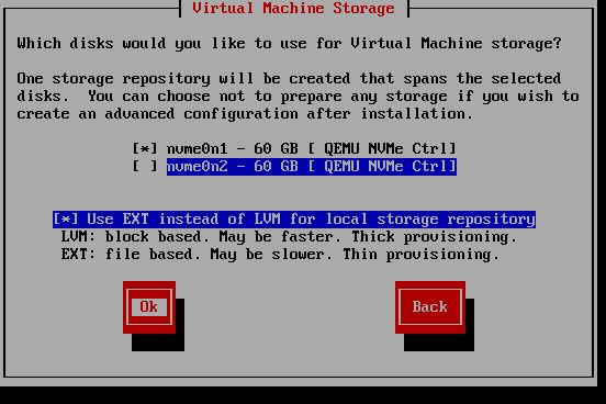 VM storage selection